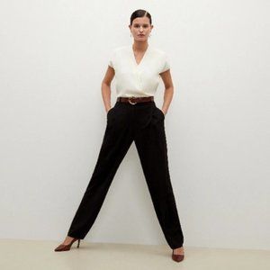 NWT MM Lafleur Elliot 2.0 Trouser- Size 4, Light Twill Black